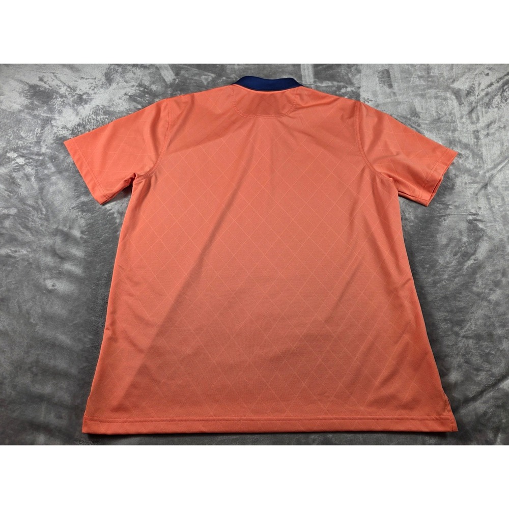 Brooks Brothers Polo Shirt Mens XL Coral Orange Diamond Performance Golf - Picture 7 of 7
